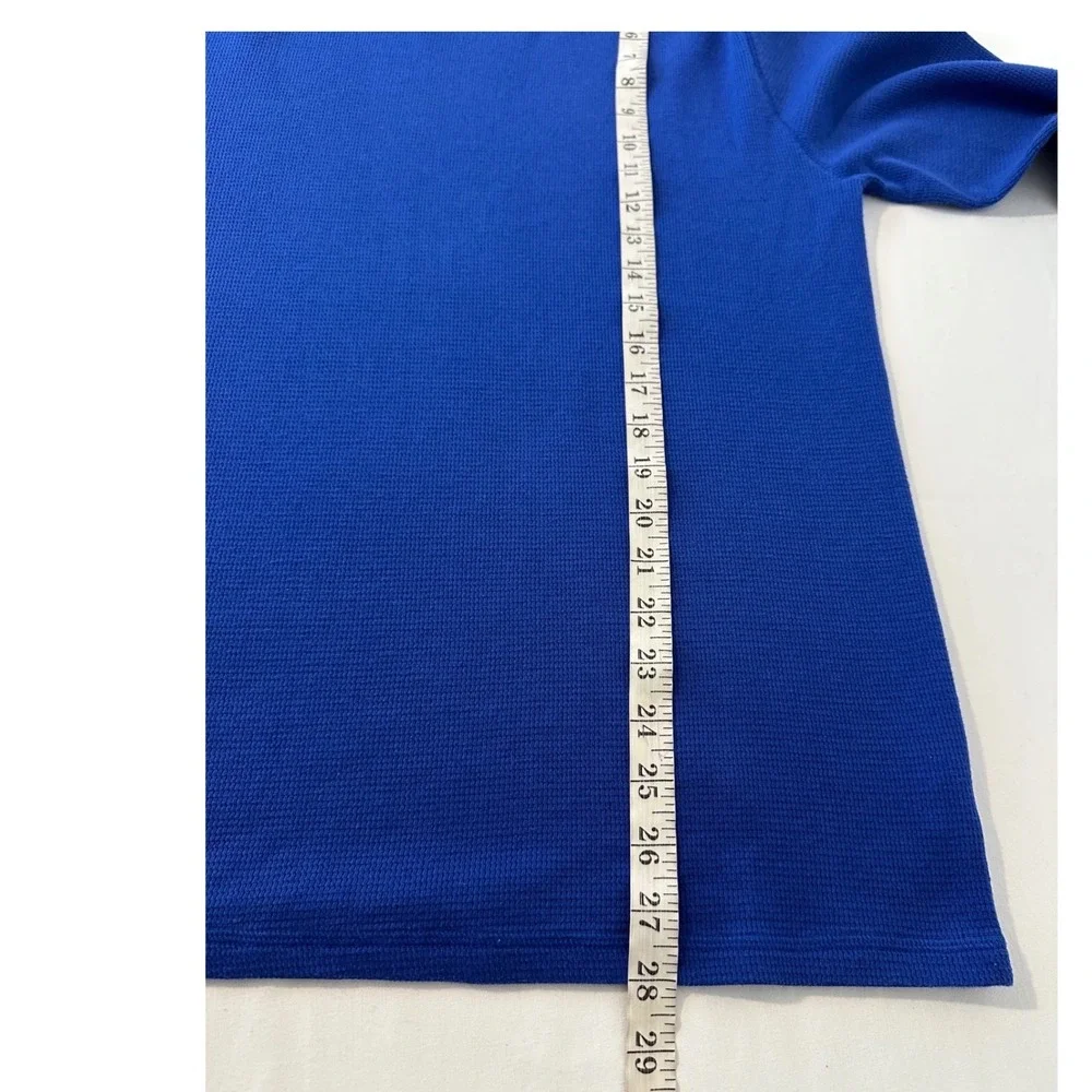 Polo Ralph Lauren Mens Blue Waffle Knit Thermal Long Sleeve Sleepwear Top Large